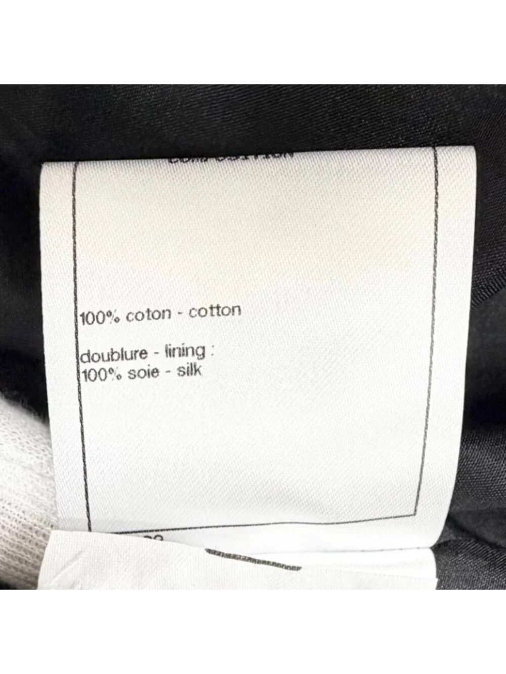 Chanel Cotton 100% CC Logo Anchor Button Wide Pants Black 34